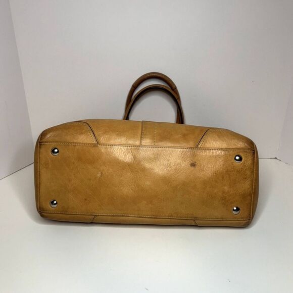 Vintage Coach Hamilton Tan Leather Shoulder Bag Purse Large Womens Designer - Picture 8 of 13